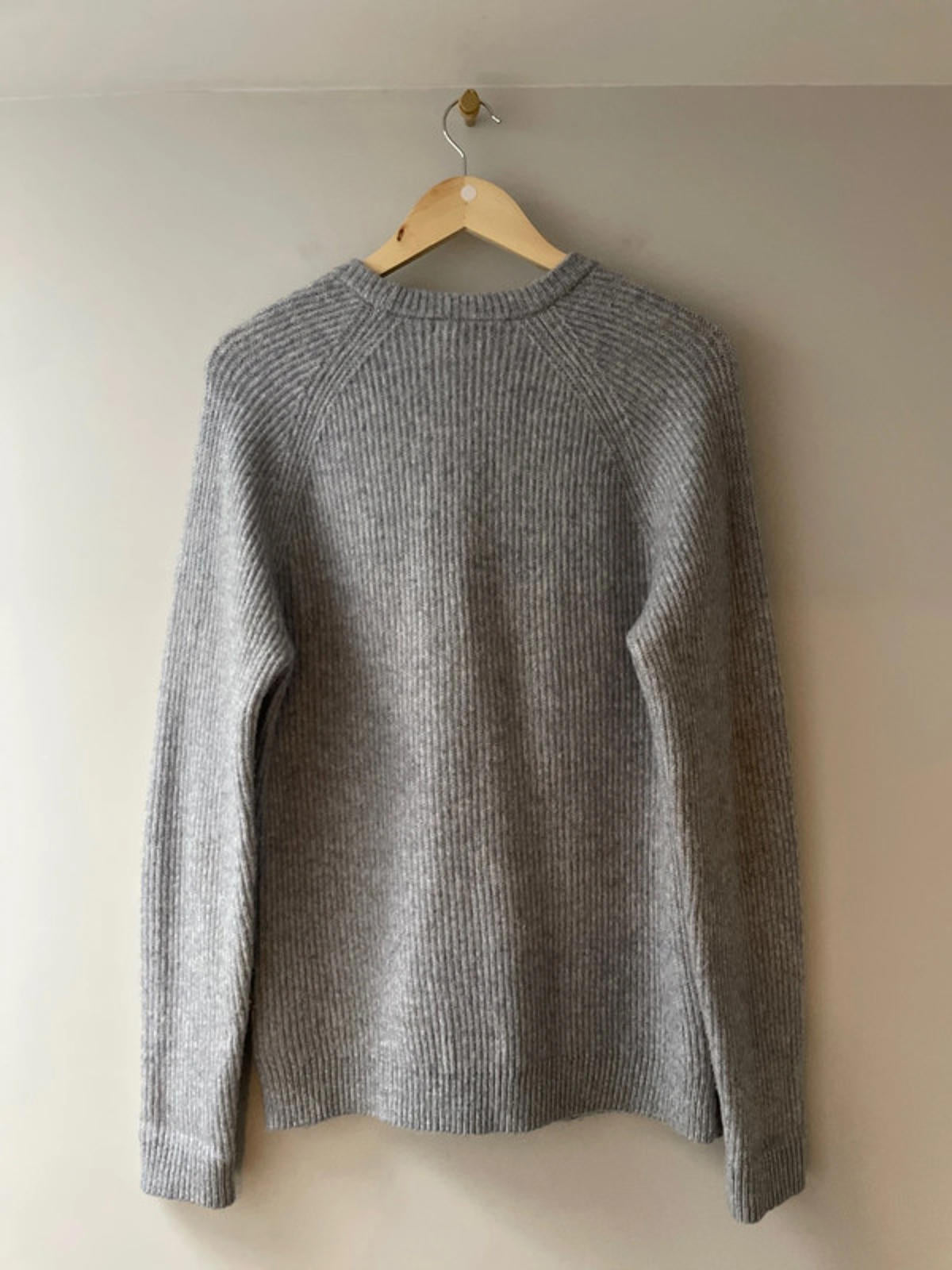 Men’s Reiss Premium Wool And Alpaca Crew Neck Ribbed Jumper In Grey - Small - 2534