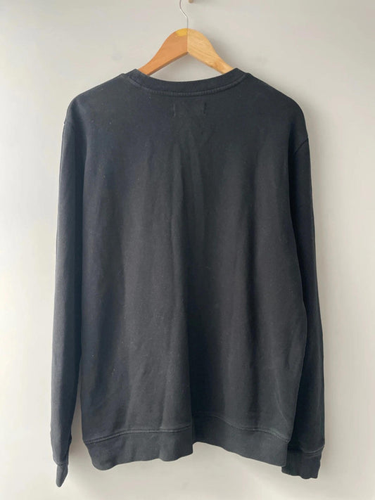 Mens Allsaints Crew Neck Long Sleeve Sweatshirt In Black - Large - 2549