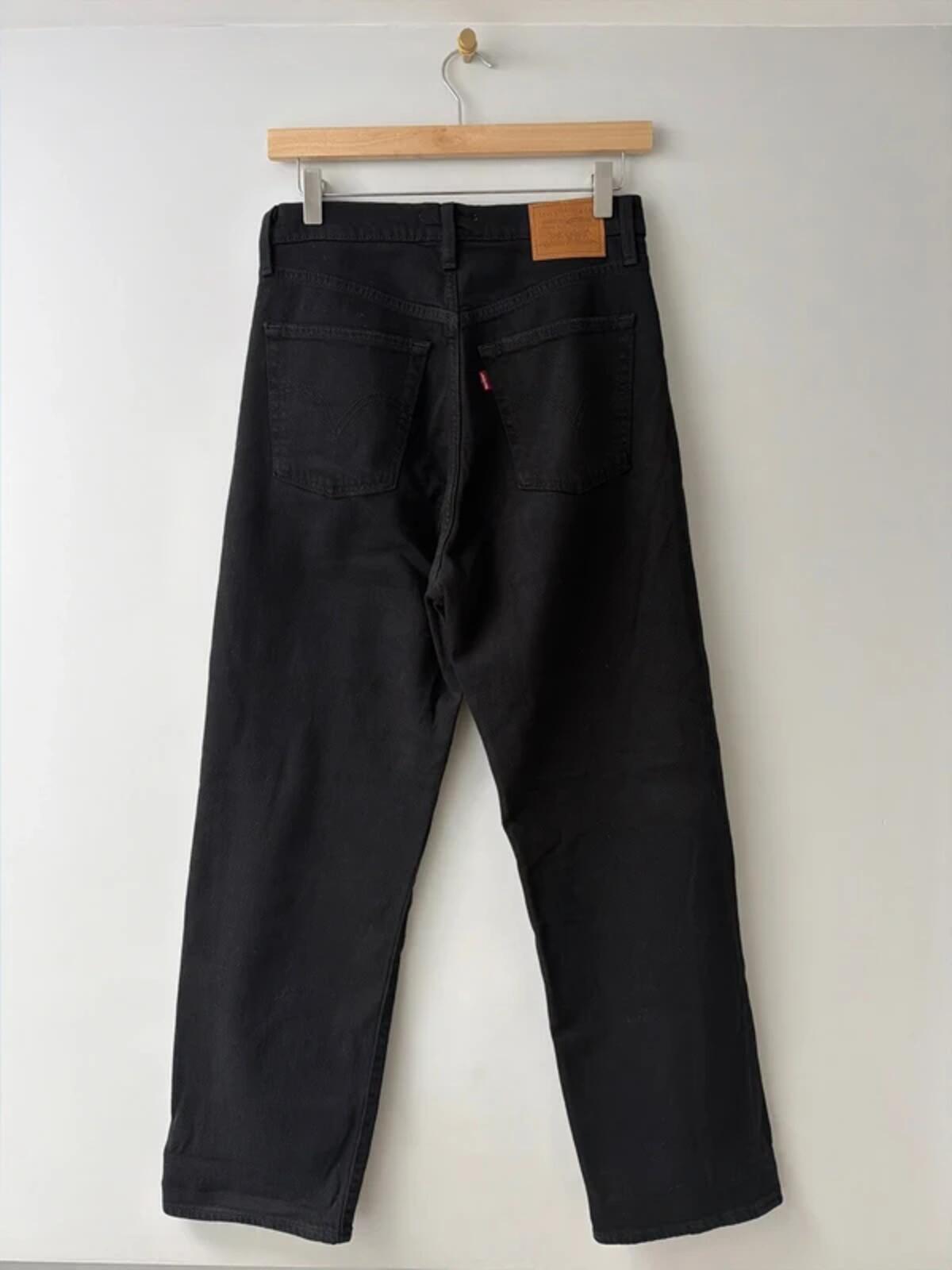 Women’s Levi’s High Waisted Ribcage Straight Fit Jeans In Black - W28/L27 - 3356