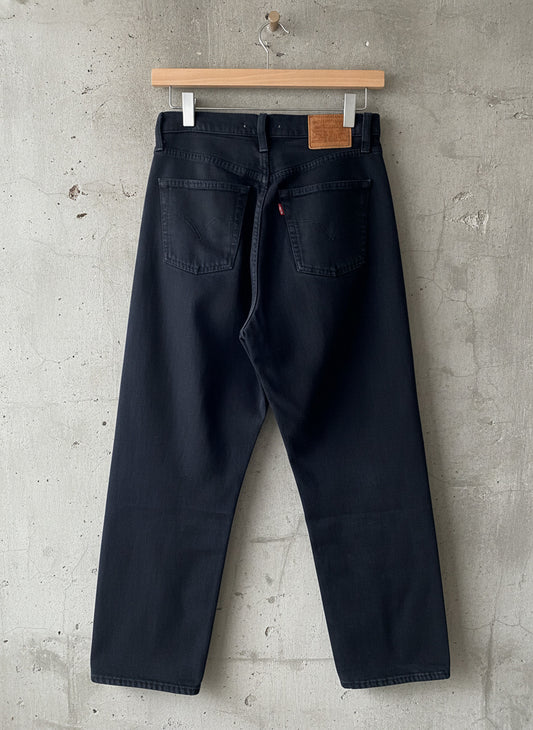 Women’s Levi’s High Waisted Ribcage Straight Fit Jeans In Black - W26/L27 -1848