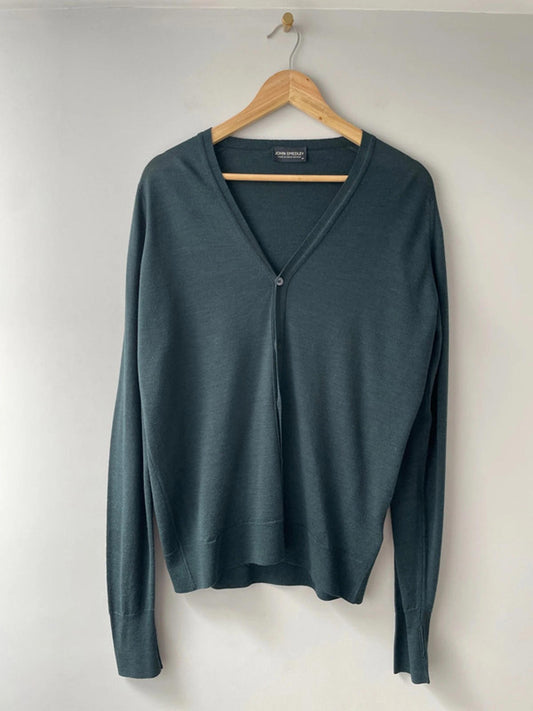 Men’s John Smedley Premium Merino Wool Long Sleeve Cardigan - Medium - 1936