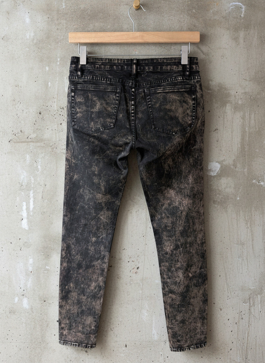 Women’s The Kooples Acid Wash Effect Slim Fit Jeans In Black - W26/L27 - 3752