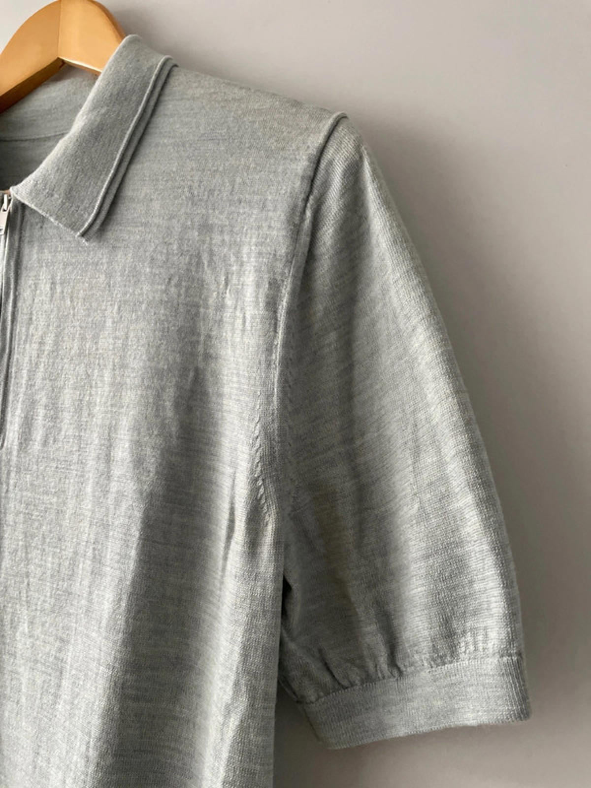 Men’s Reiss premium wool knitted polo top - Medium