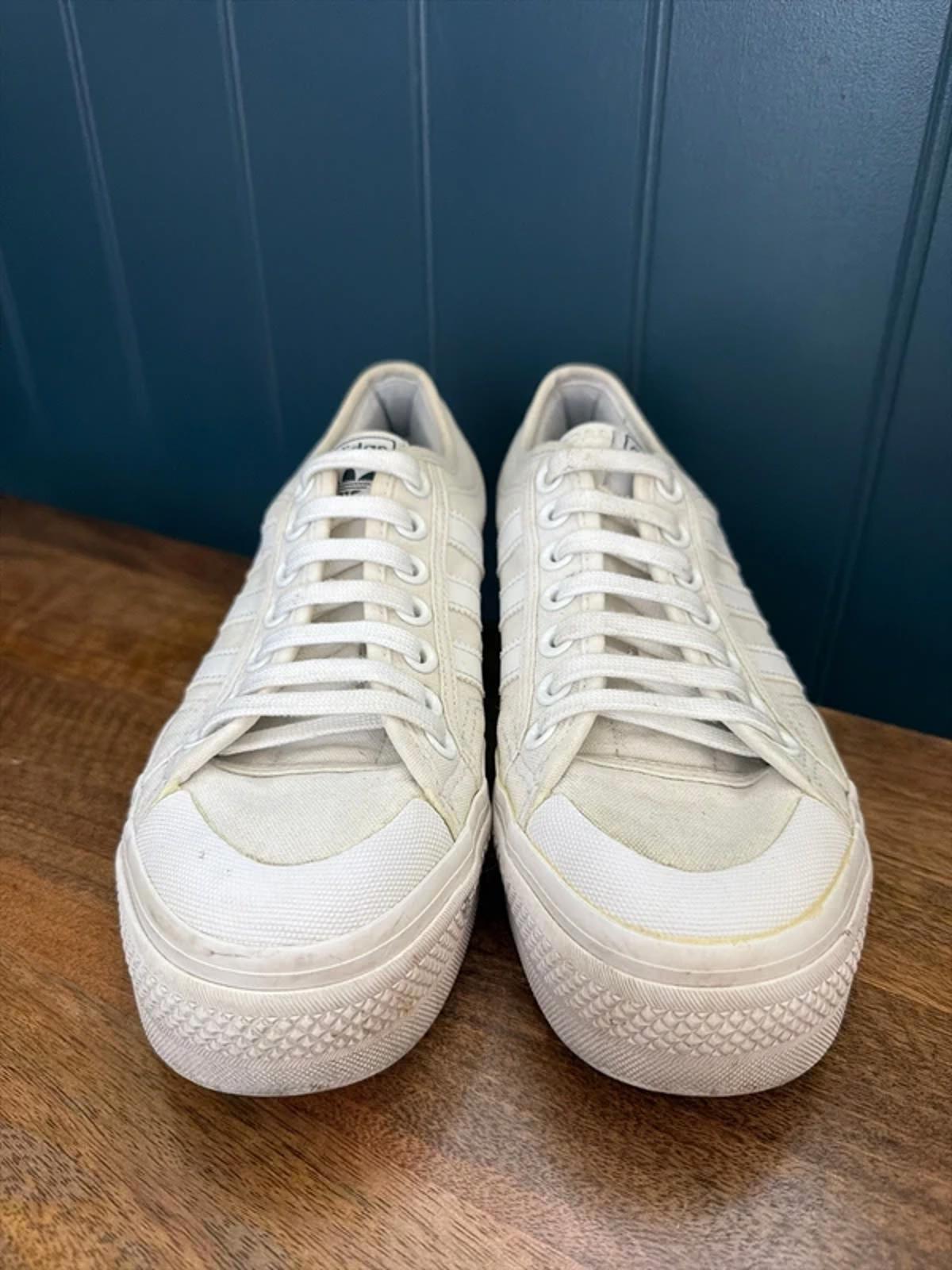 Women’s Adidas Nizza Chunky Sole Trainers In White - Uk6.5 - 3286