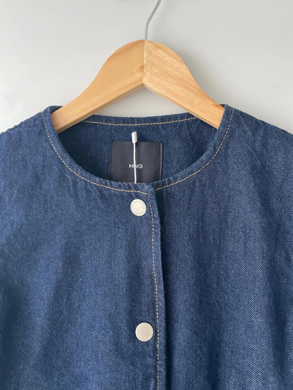 Women’s Mango Cropped Denim Jacket In Navy - Small - 1951