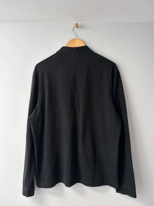 Men’s Lacoste long sleeve slim fit polo top in black - xlarge - 3460