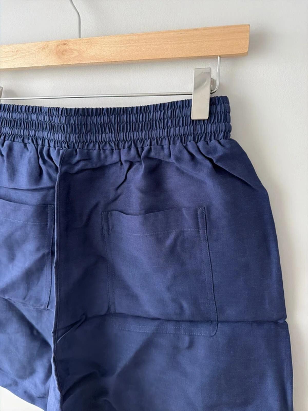 Women’s & Other Stories High Waisted Linen Shorts In Navy - XSmall - 3363