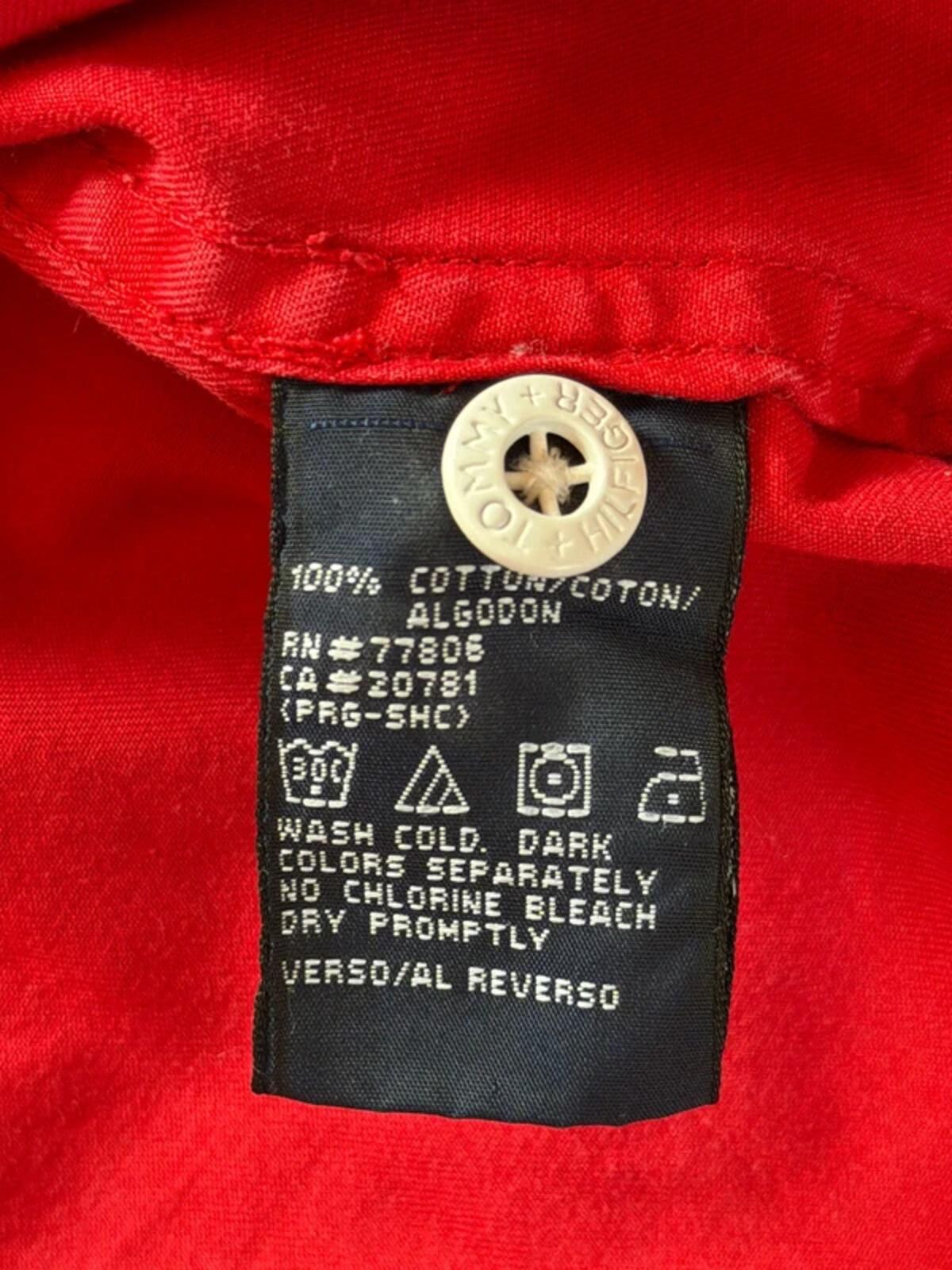 Men’s Tommy Hilfiger oversized short sleeve rugby polo top in red - xlarge -3425