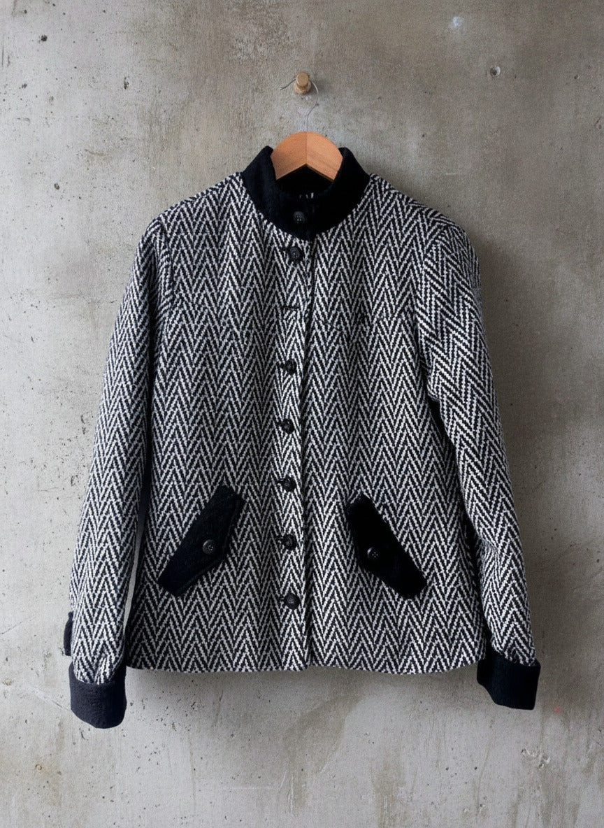 Women’s Fred Perry X Amy Winehouse Wool Herringbone Jacket in Black - UK10 -2990