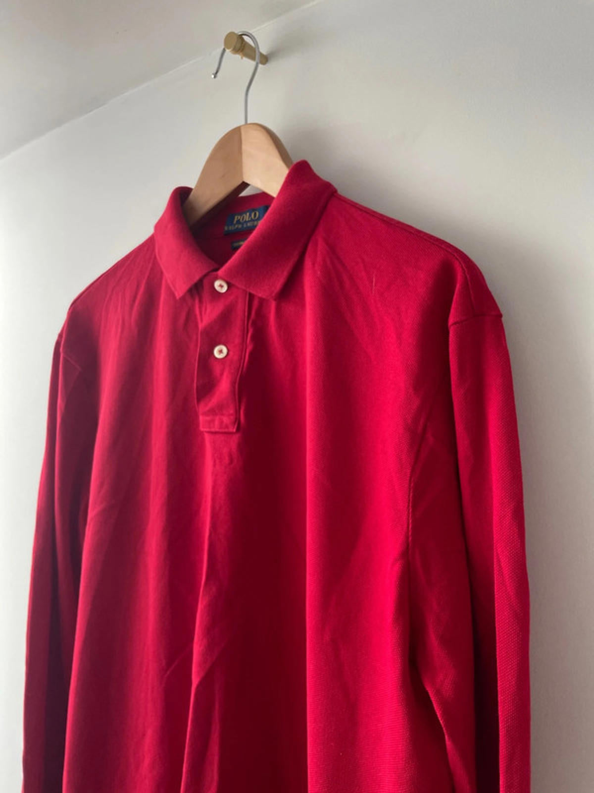 Men’s Ralph Lauren Premium Pima Long Sleeve Slim Fit Polo Top - Large - 1761