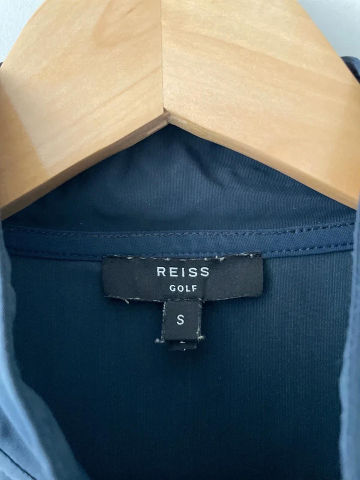 Men’s Reiss 1/4 Zip Golf Polo Top in Navy - Small - 2925