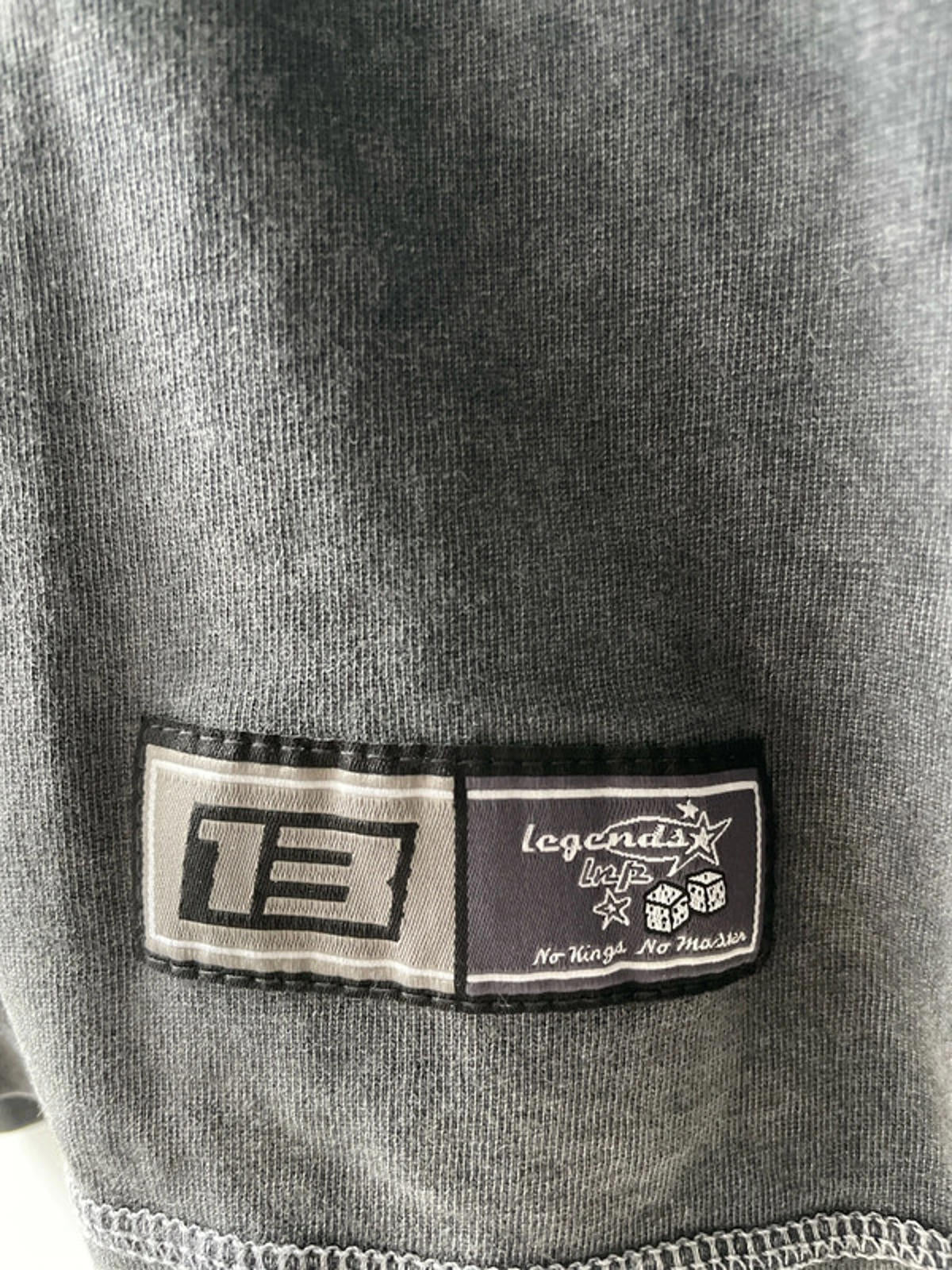 Men’s Liquor n Poker Oversized Long Sleeve Crew Neck T-Shirt In Grey - Medium - 2244