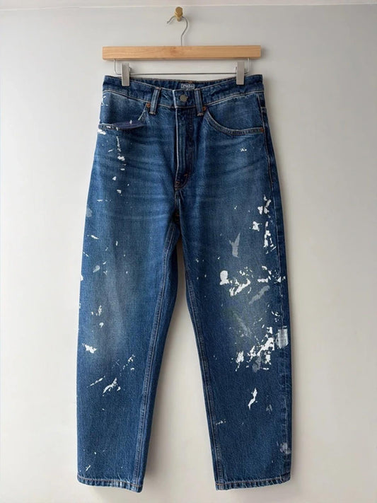 Women’s Ralph Lauren Straight Leg Distressed Jeans In Navy - W24/L27 - 3242