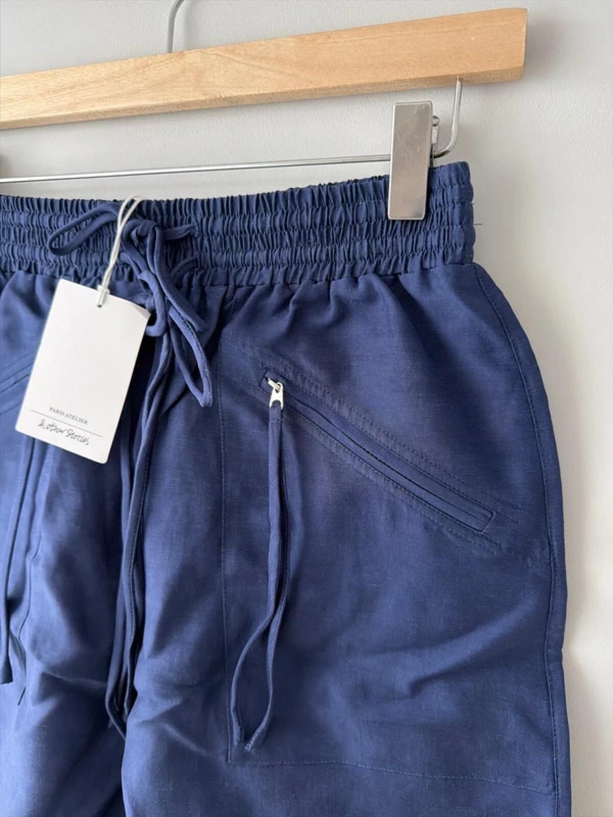 Women’s & Other Stories High Waisted Linen Shorts In Navy - XSmall - 3365
