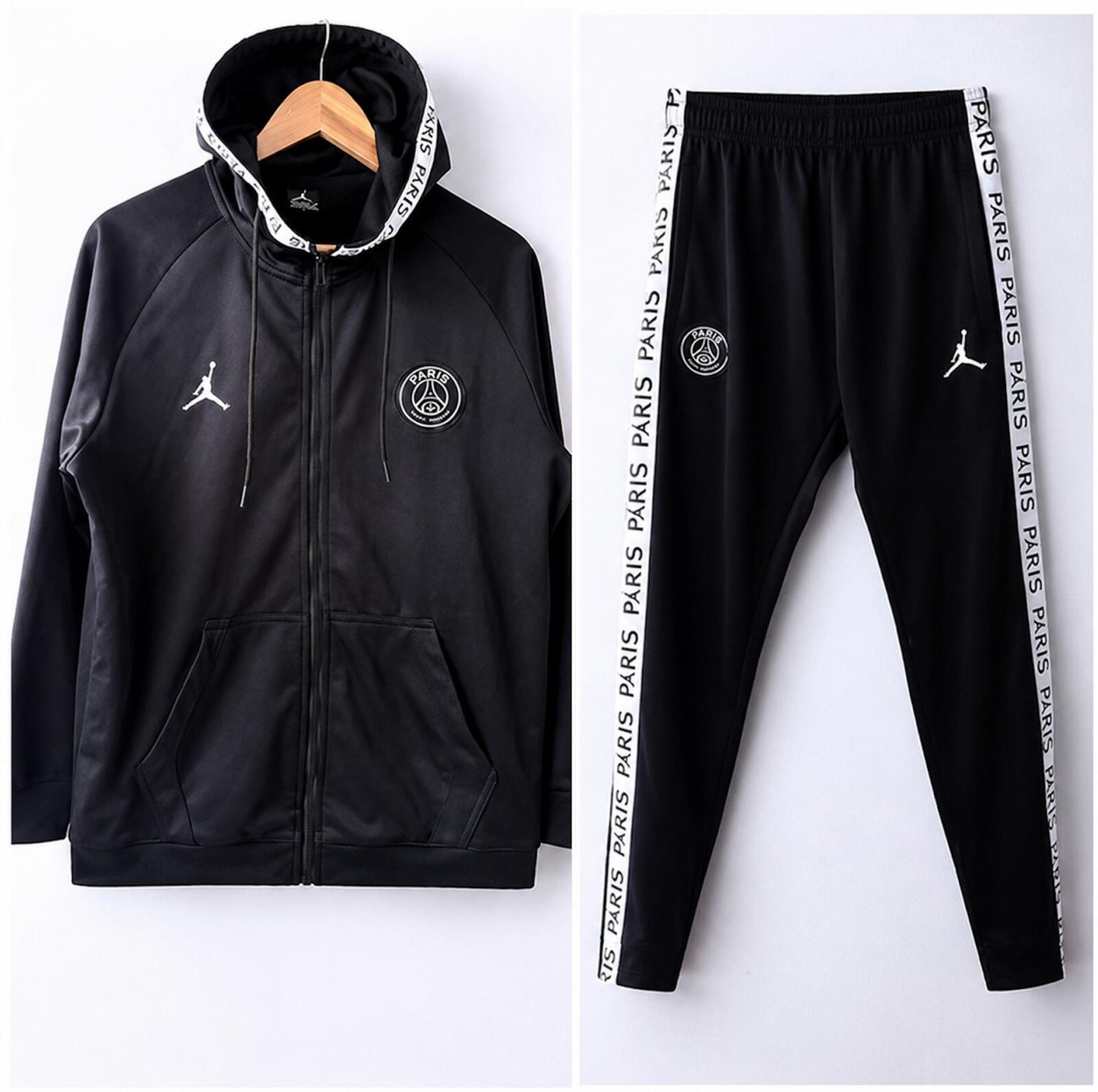 Mens Nike Jordan x Paris Saint-Germain Tracksuit Set In Black - Large - 3509