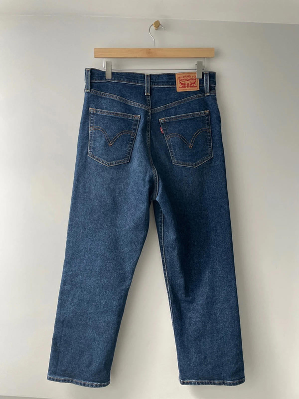 Women’s Levi’s High Waisted Ribcage Straight Fit Jeans In Navy - W30/L27 - 2489