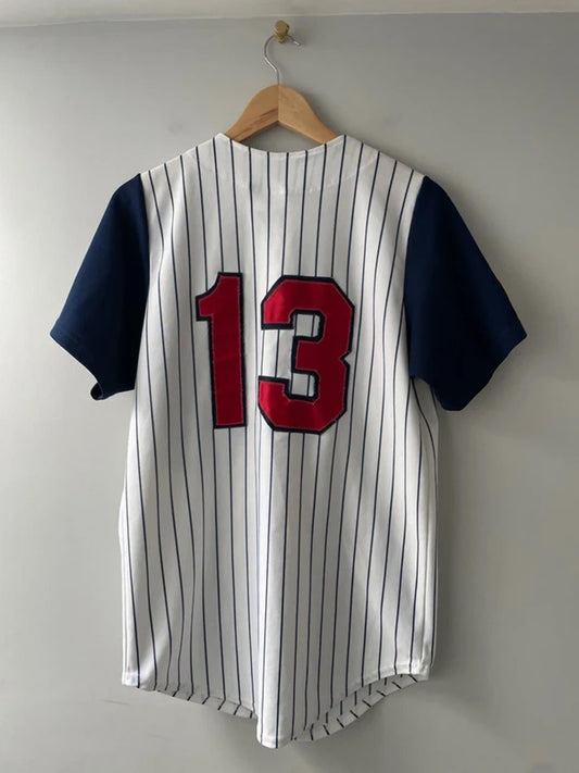 Men’s Campbell 13 Pinstripe Baseball Jersey in off white - medium - 2914