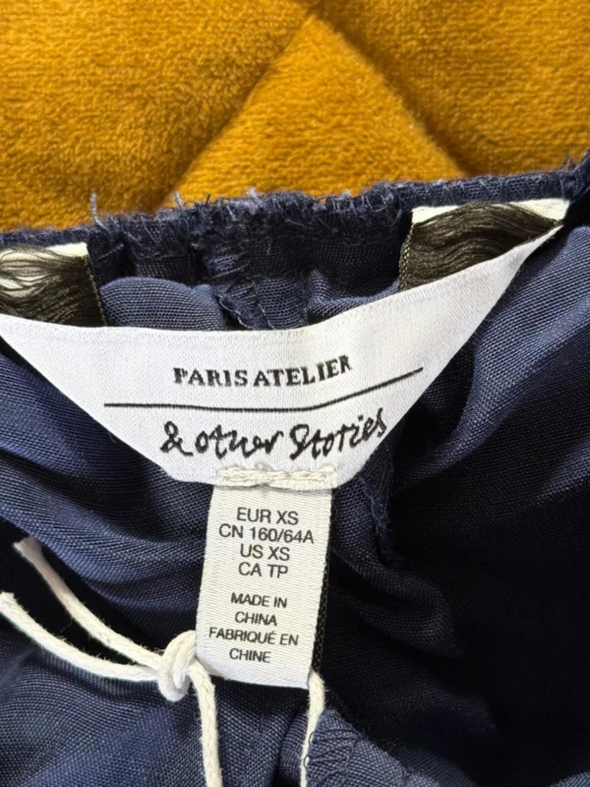 Women’s & Other Stories High Waisted Linen Shorts In Navy - XSmall - 3364