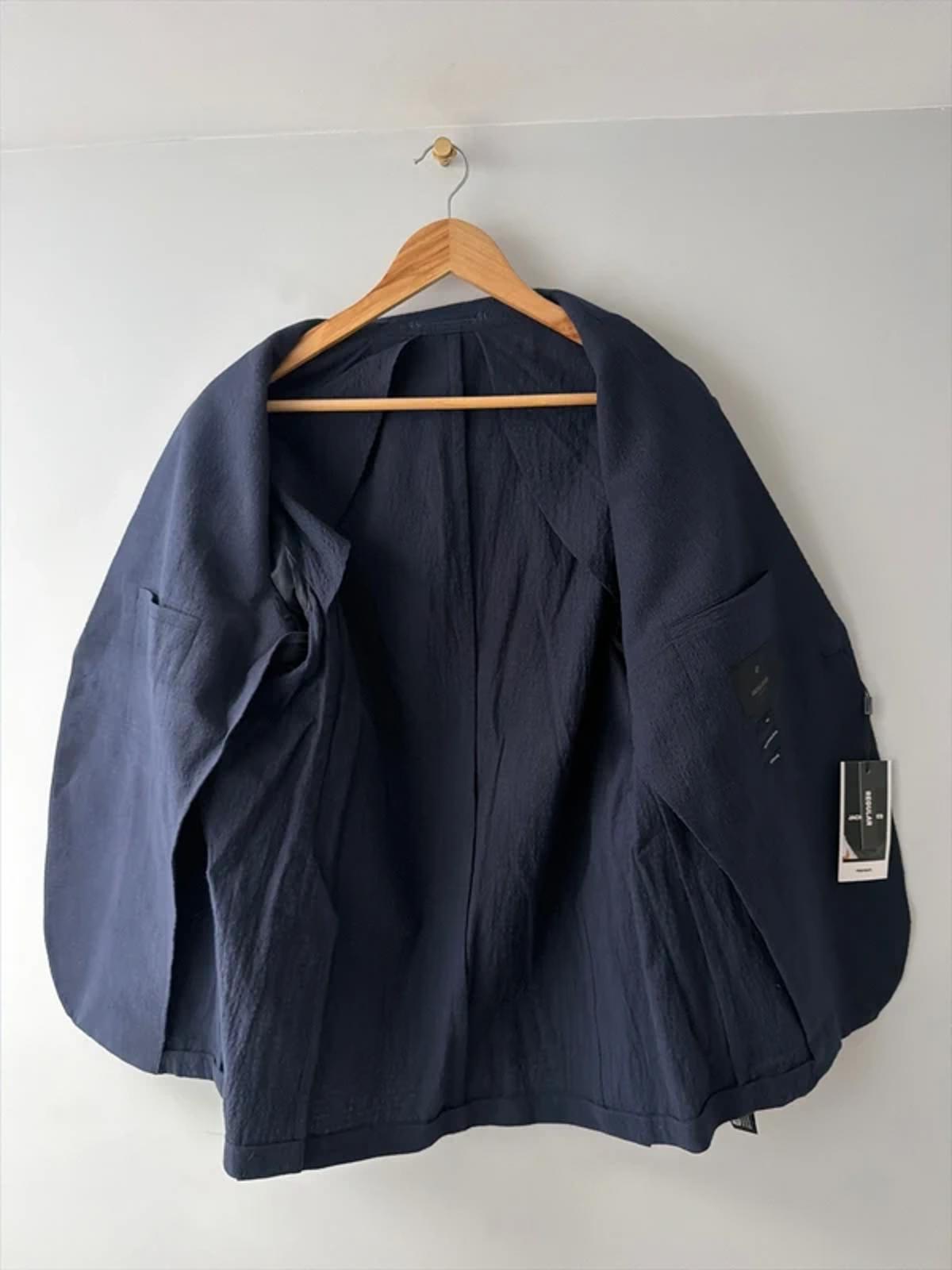 Men’s Jack & Jones Premium Linen Seersucker Blazer In Navy - Medium - 3282