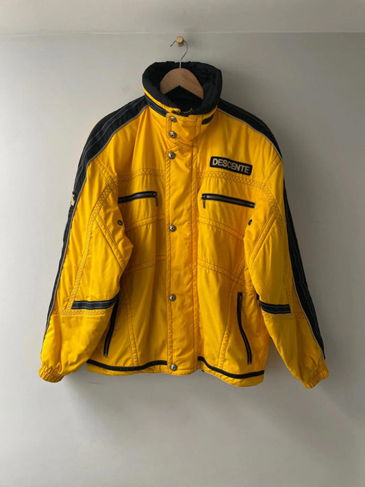 Men’s Descente Vintage Japan Ski Jacket In Yellow/Black - Medium - 2402