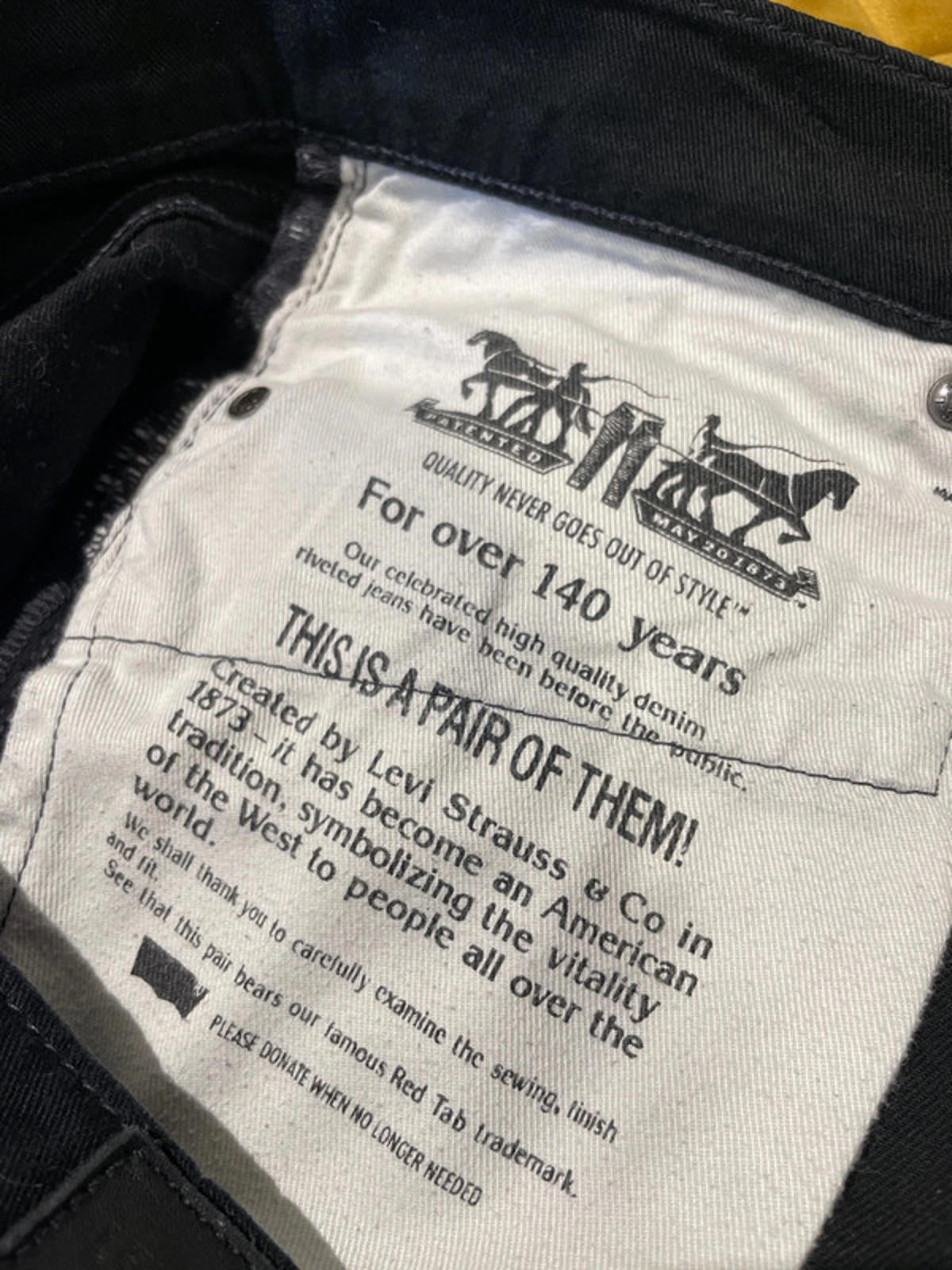 Men’s Levi’s 504 Straight Fit Jeans in Black - W32/L32 - 2788