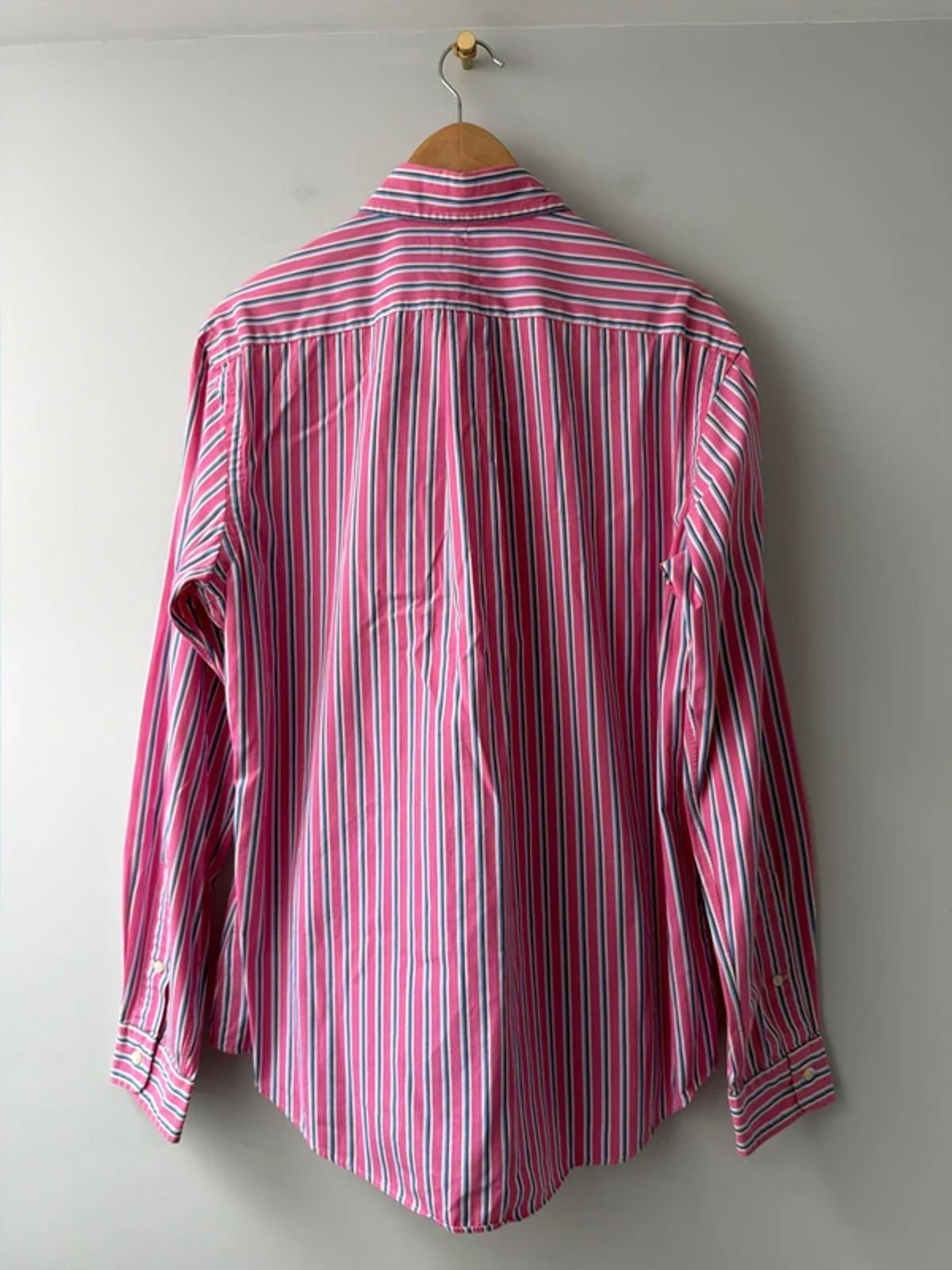 Men’s Ralph Lauren Custom Fit Stripped Oxford Shirt In Pink - Large - 3192