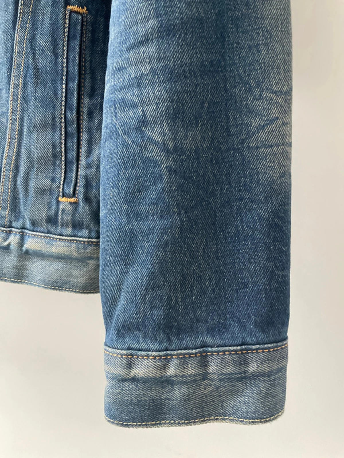 Men's Levi's Denim Trucker Jacket Coat With Borg Lining In Navy - Medium - 2341