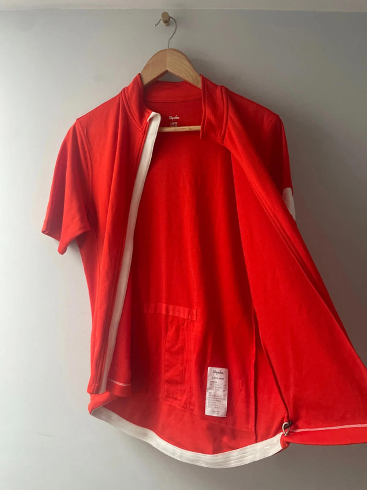 Men’s Rapha Premium Merino Wool Cycling Jersey Top In Red - Large - 2839