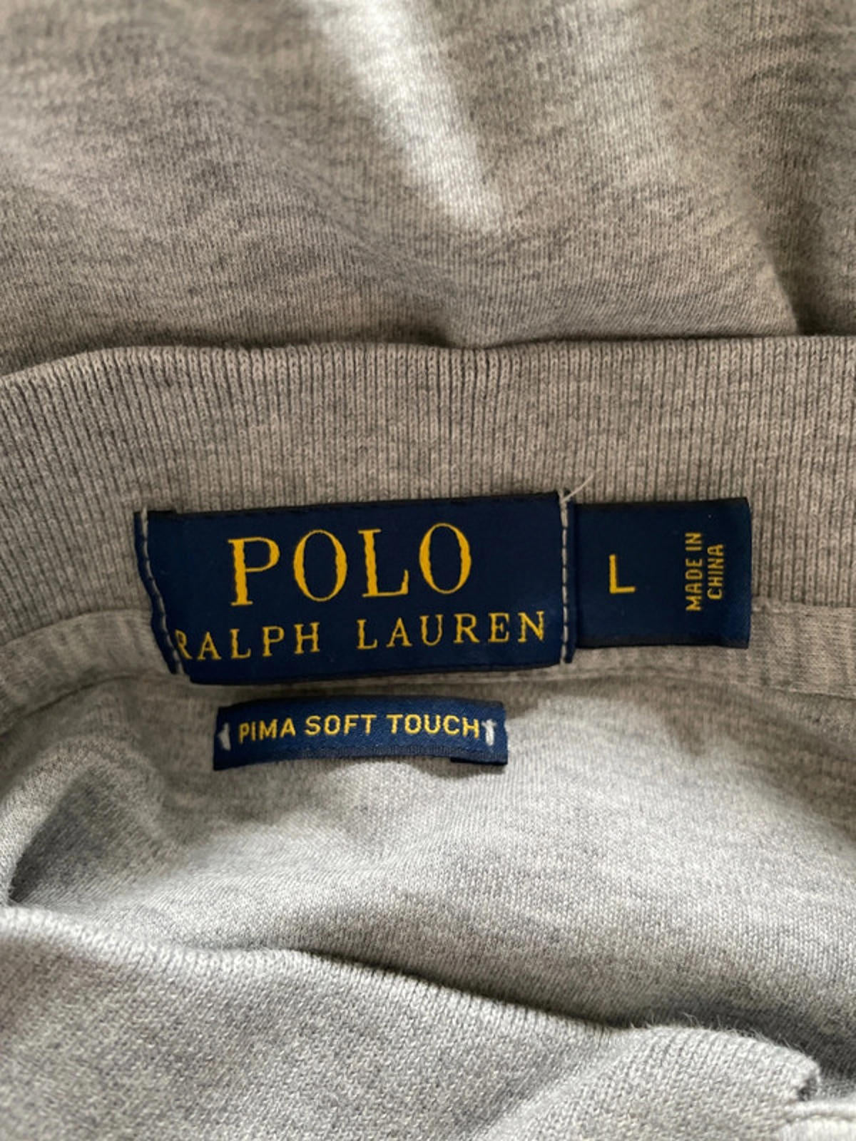Men’s Ralph Lauren Pima Soft Touch Polo Top In Grey - Large - 1720