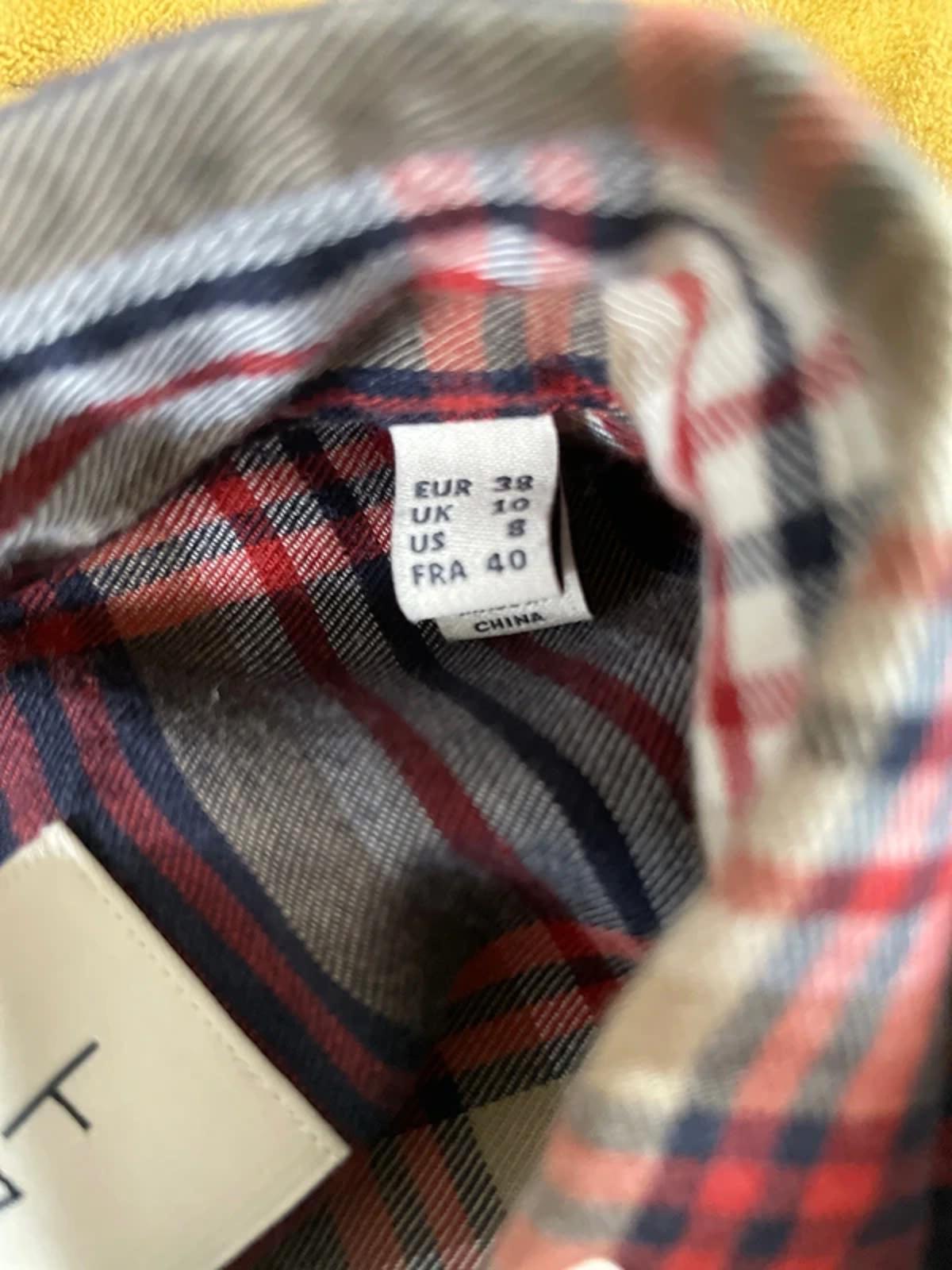 Women’s Gant Flannel Checked Relaxed Fit Brushed Cotton Shirt in Blue/Red - UK 10 - 2993