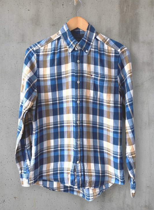 Men’s Tommy Hilfiger Premium Linen Check Shirt - XSmall - 0491