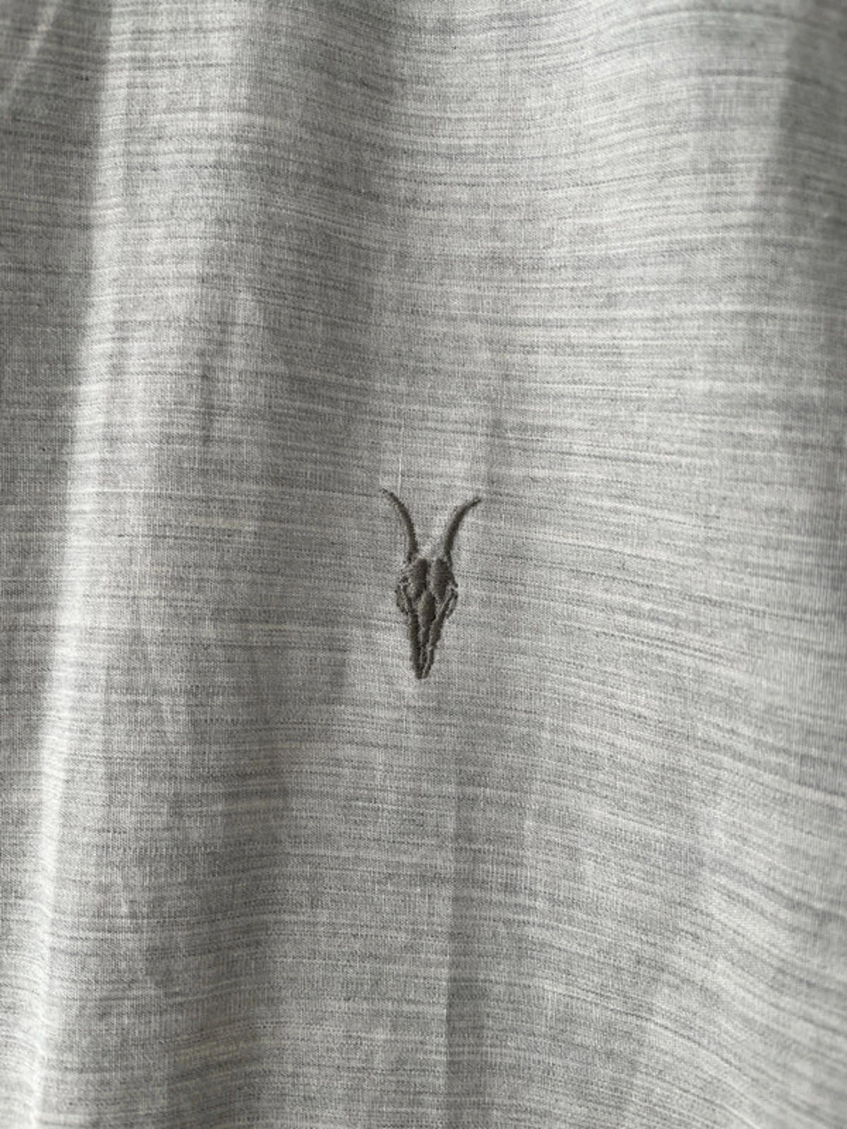Men’s Allsaints Grey Marl Short Sleeve Shirt - Small - 1487
