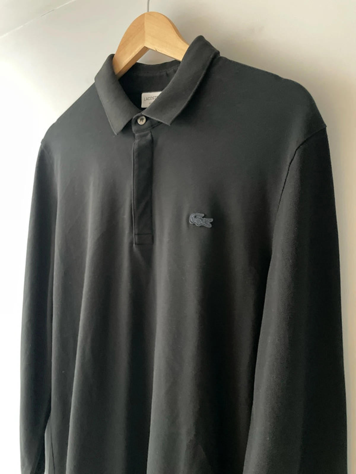 Men’s Lacoste Long Sleeve Polo Regular Fit in Black - Large - 2534