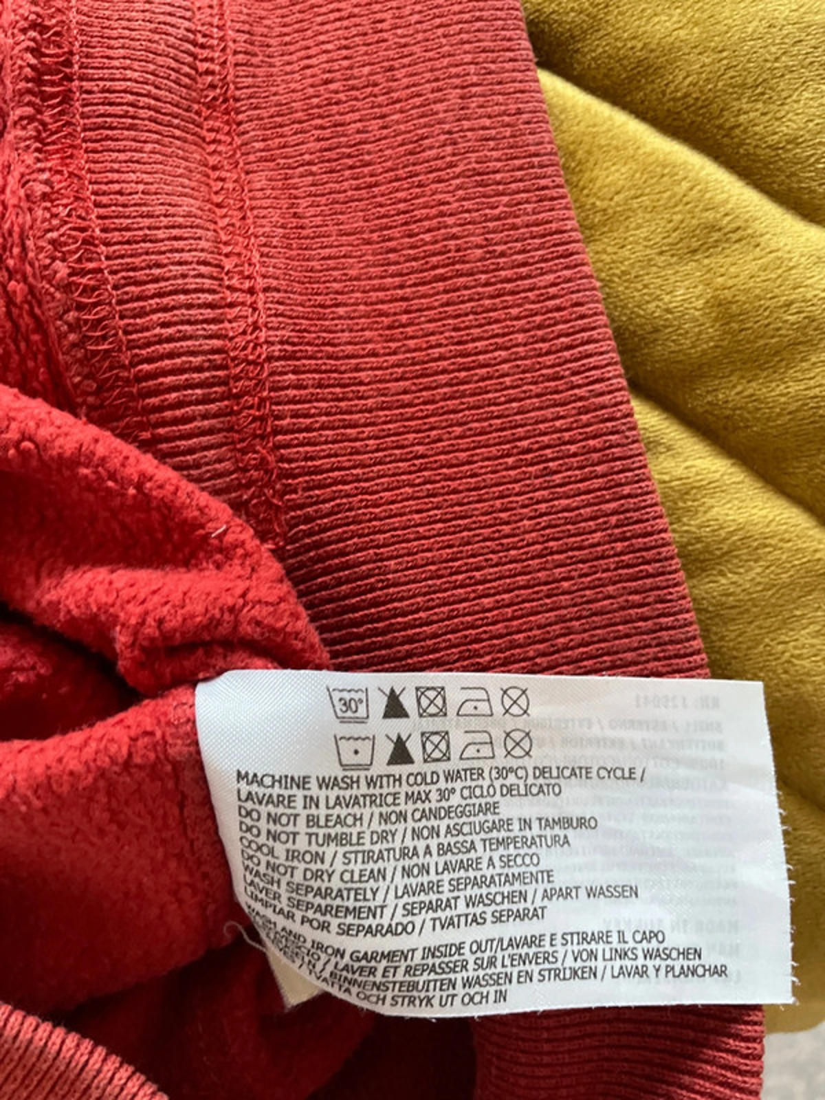 Men’s Woolrich Shawl Collar Jumper Top In Red - Medium - 2449