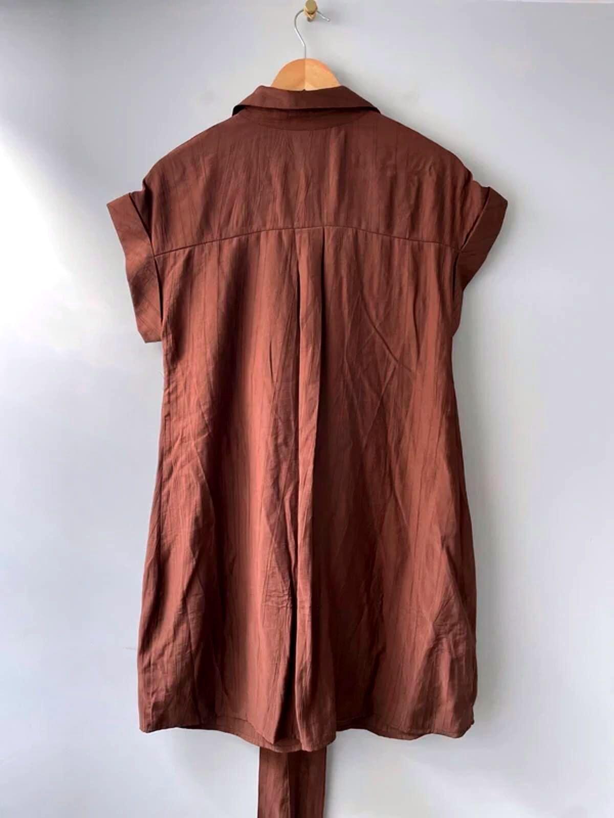 Women’s Mango Tied Bow A Line Dress in Brown - XSmall - 3069