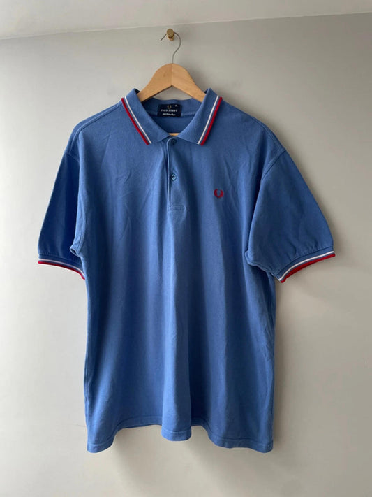 Men’s Fred Perry Short Sleeve Classic Polo Shirt In Blue - XLarge - 2882