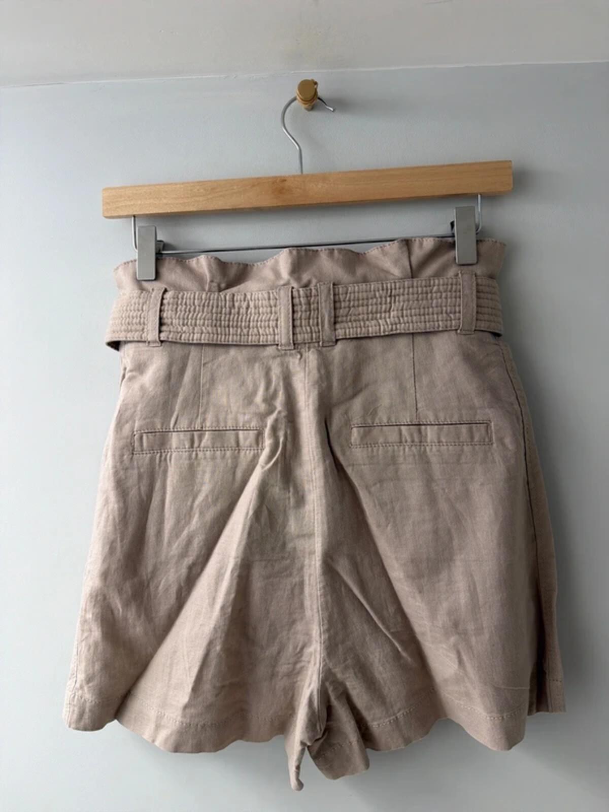 Women’s & Other Stories linen tie front paperbag style shorts - Uk6 - 3444