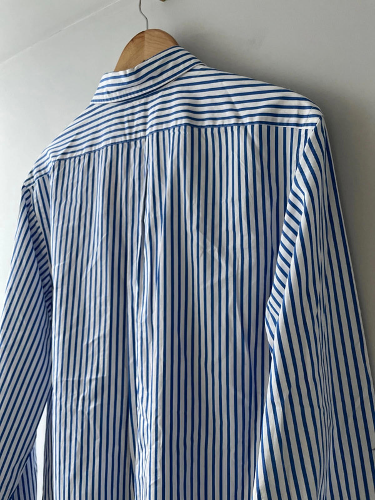 Men’s Ralph Lauren Stripped Oxford Long Sleeve Shirt In Navy/White - Xlarge - 2567