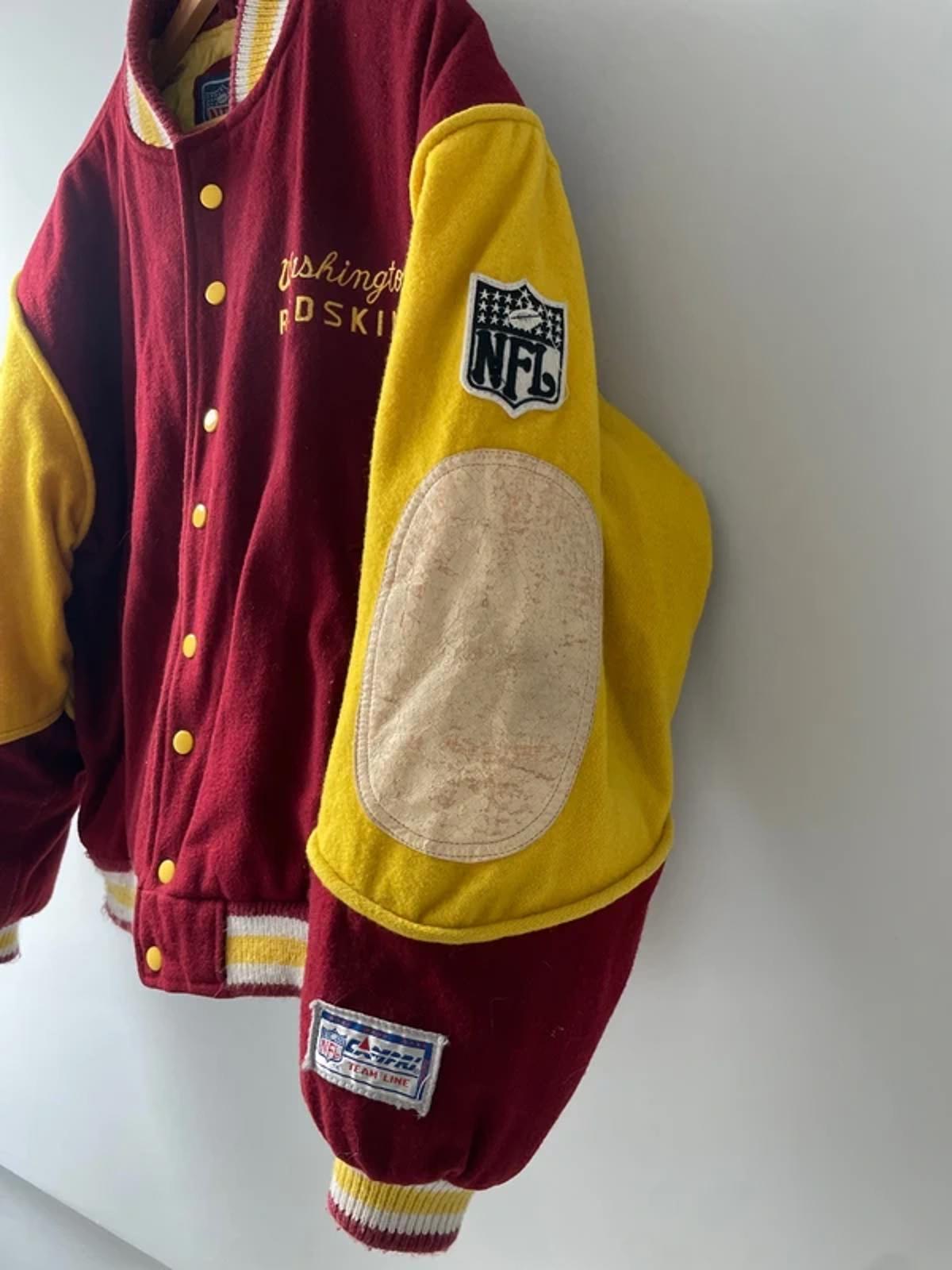 Men’s Washington Redskins Rare Wool Bomber Jacket in Red/Yellow - Medium - 2956
