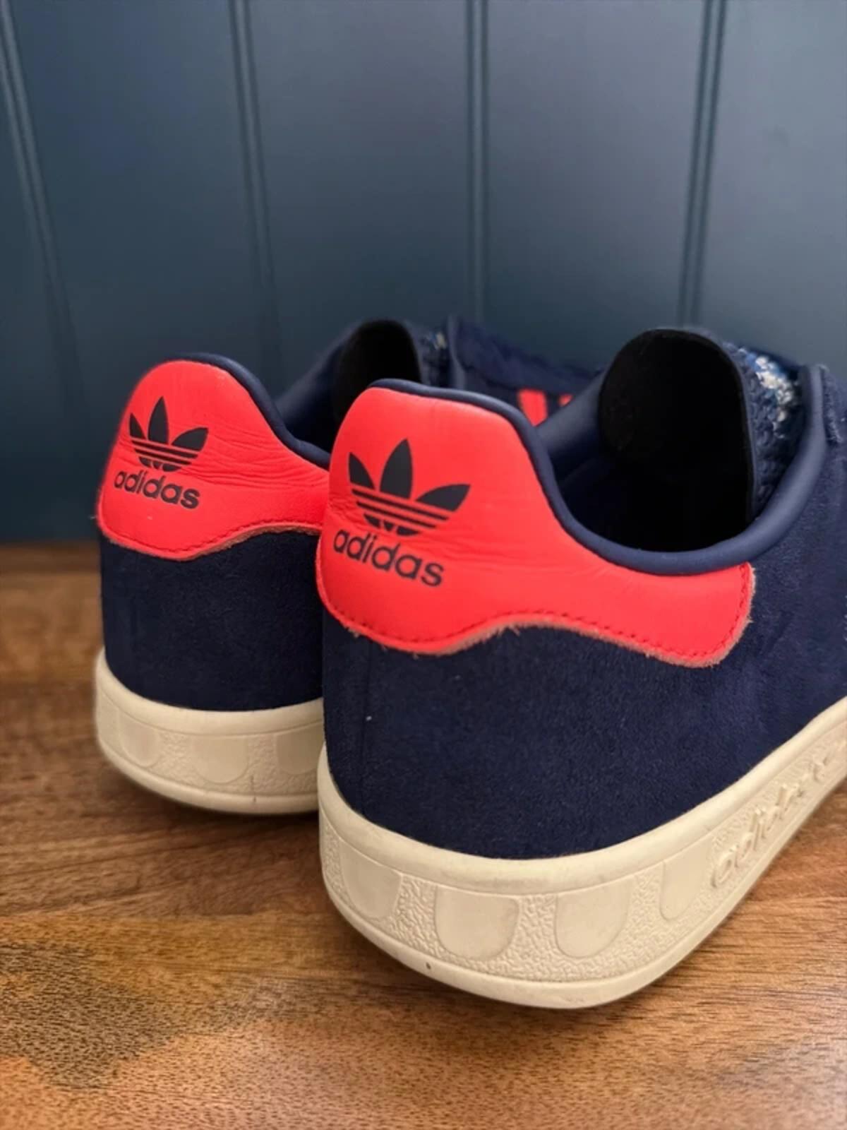 Men’s Adidas Trimm Trab Suede Trainers In Navy - Uk10 - 3323