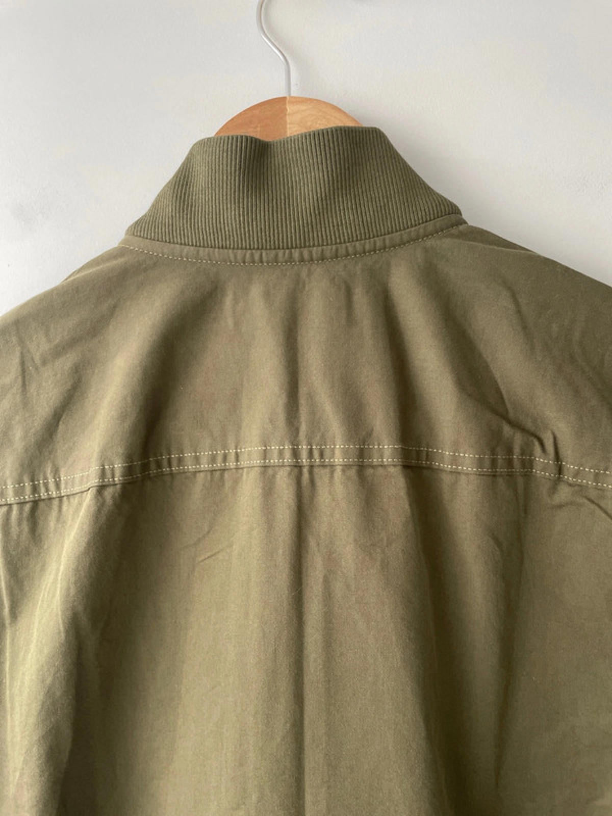 Men’s Fred Perry Zip Through Bomber Jacket Coat In Khaki - Small - 2057