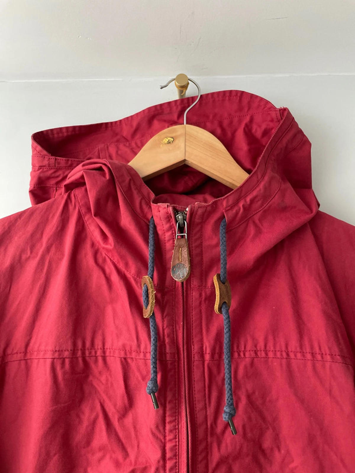 Men’s Pretty Green Hooded Parka Jacket Coat In Red - Medium - 2272