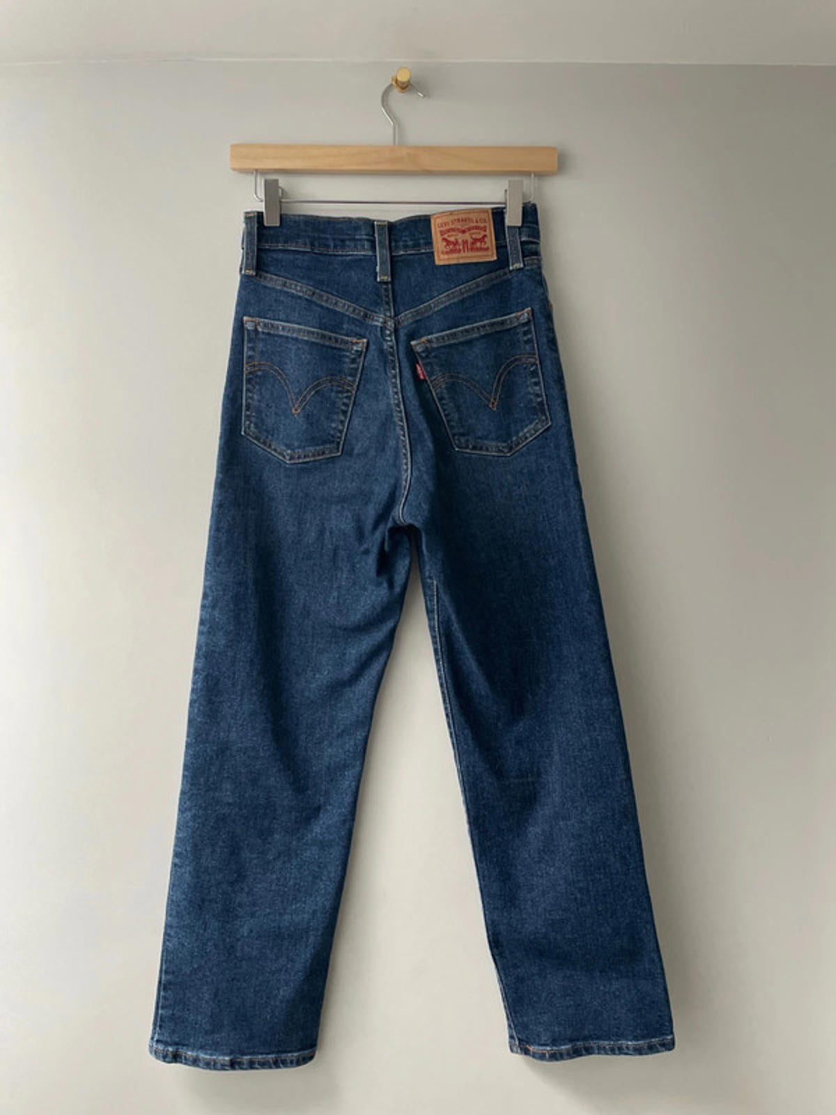 Women’s Levi’s High Waisted Ribcage Boot Cut Fit Jeans In Navy - W25/L27 - 2652