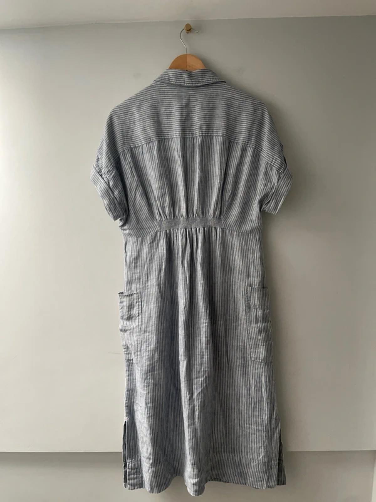Women’s White Stuff Premium Linen Dress in Blue/white Stripe - UK10 - 3038