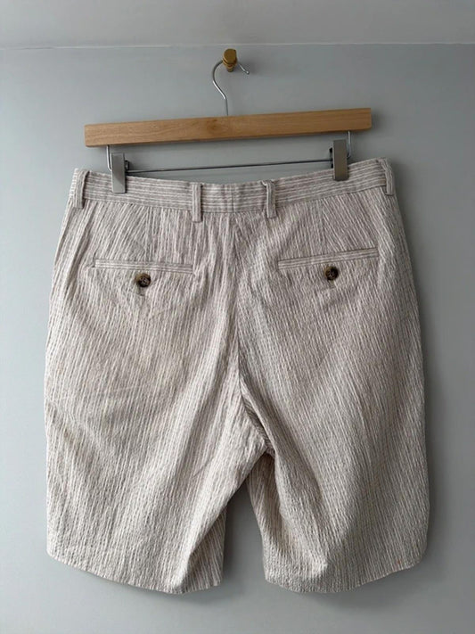 Men’s Jack & Jones Premium Linen Shorts In Beige - W32 - 3271