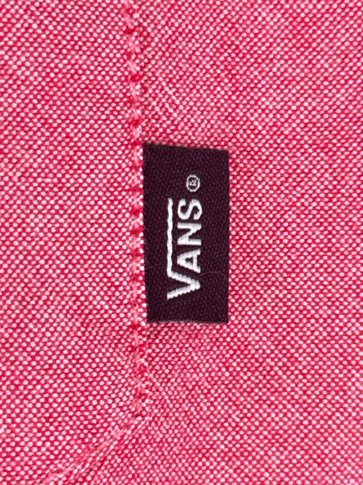 Men’s Vans Classic Fit Short Sleeve Chambray Shirt In Pink - Small   -1367