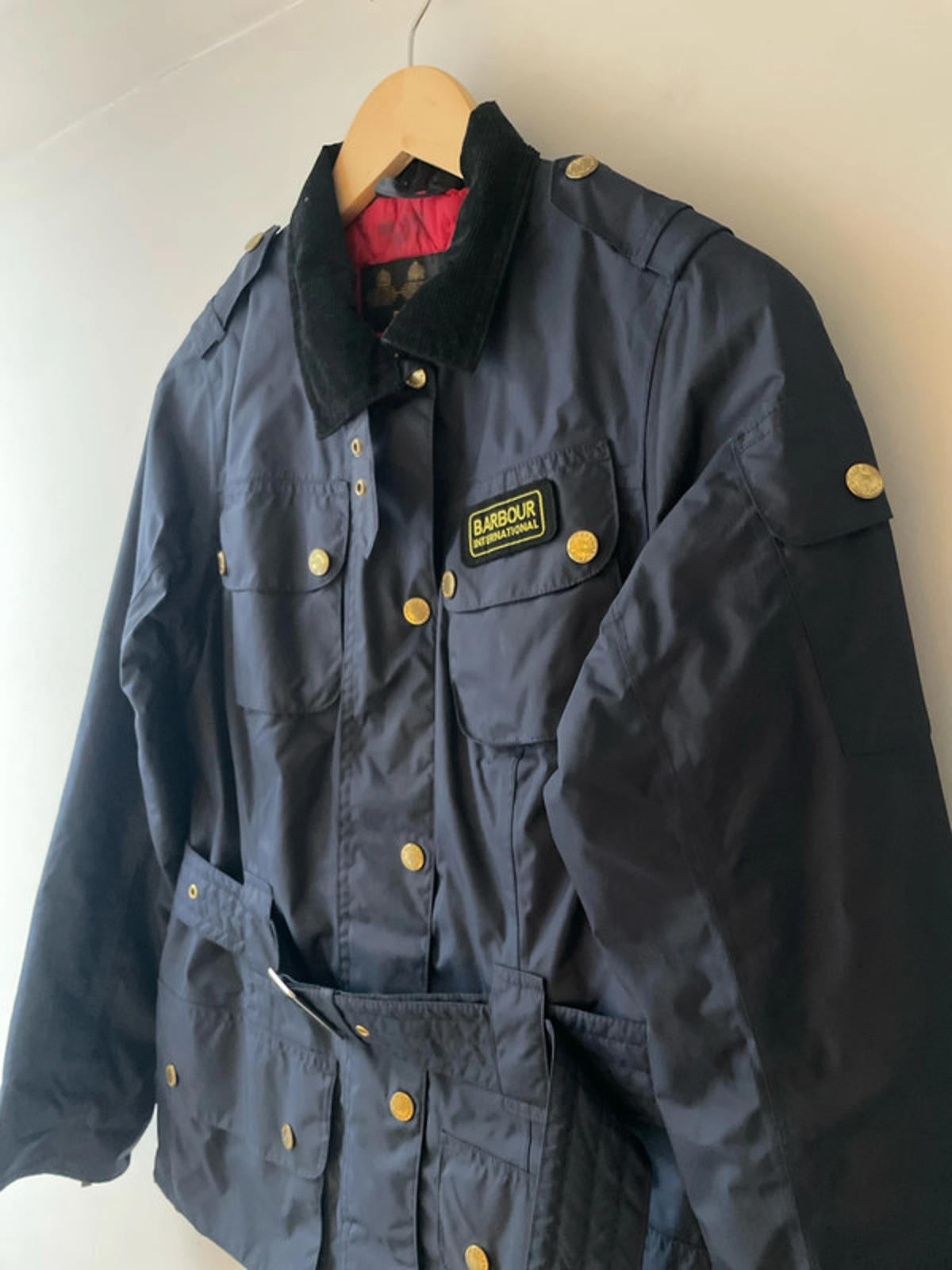 Women’s Barbour International Belted Waterproof Breathable Jacket in Navy - UK8 - 2531