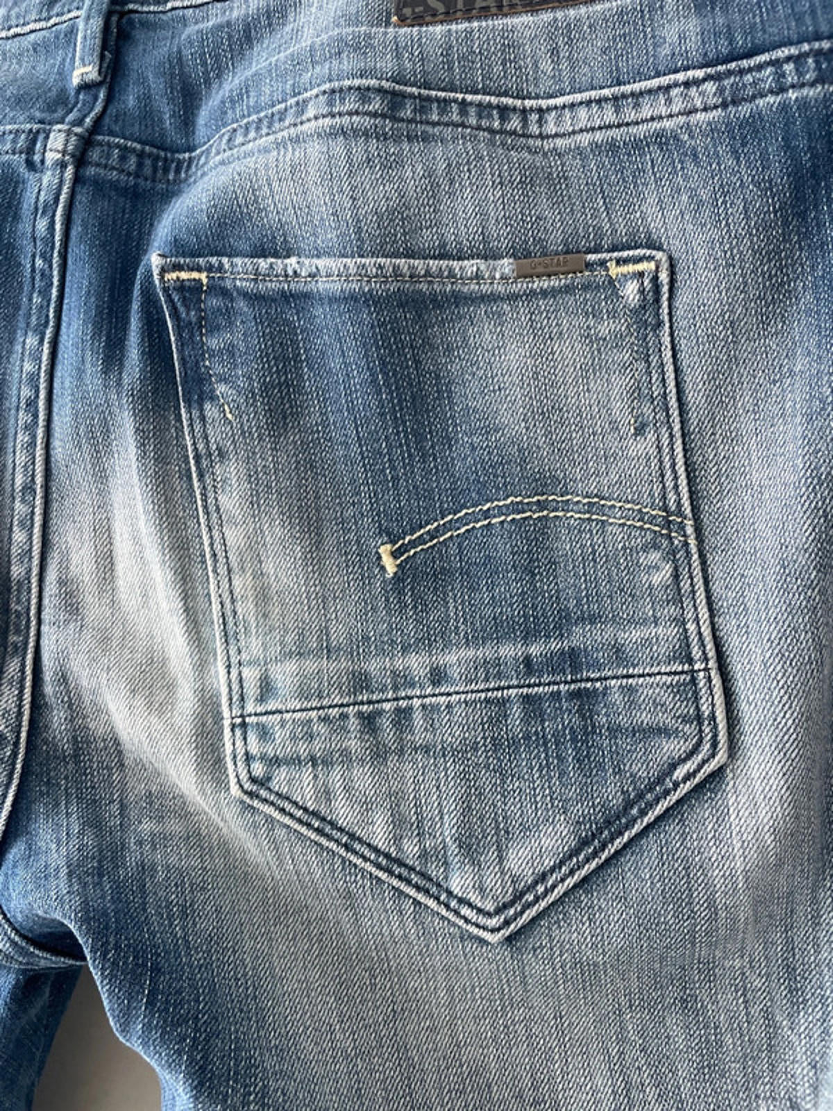 Womens G-Star Arc Fit Original Raw Denim Distressed Effect Jeans - W25/L30 -2217