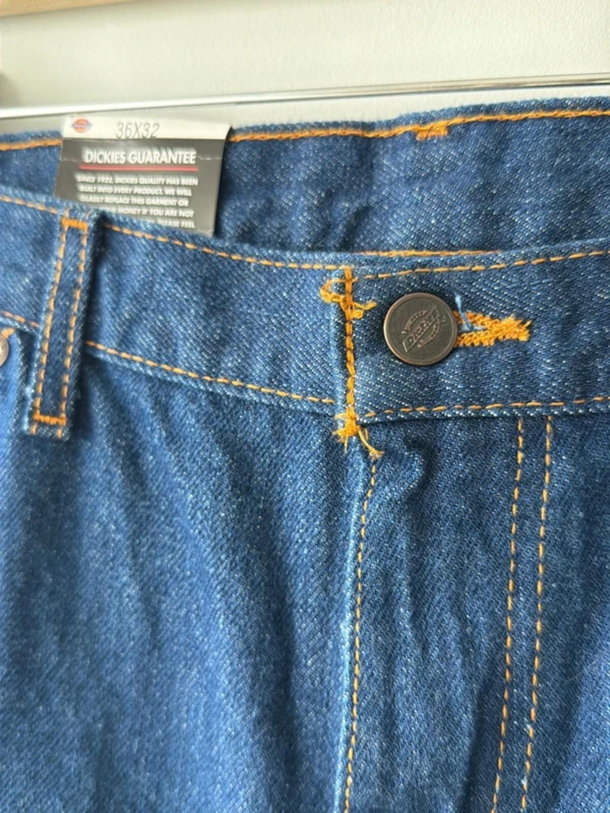 Men’s Dickies Baggy Fit Jeans In Navy Blue - W36/L32 - 3375