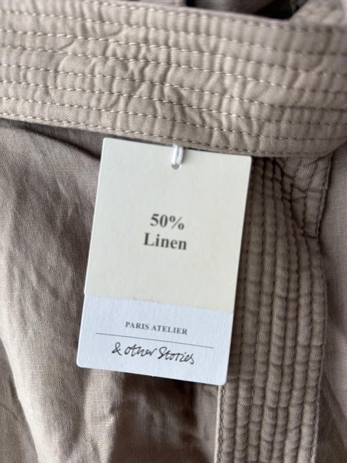Women’s & Other Stories linen tie front paperbag style shorts - Uk6 - 3444